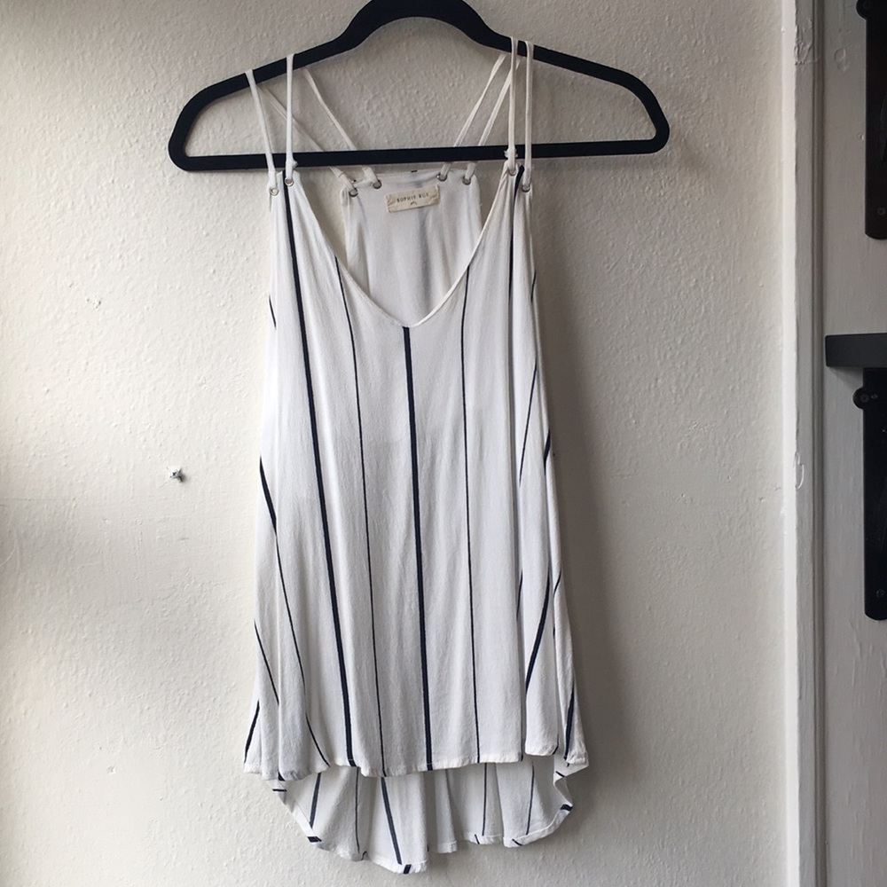 Sophie Rue white and navy tank top